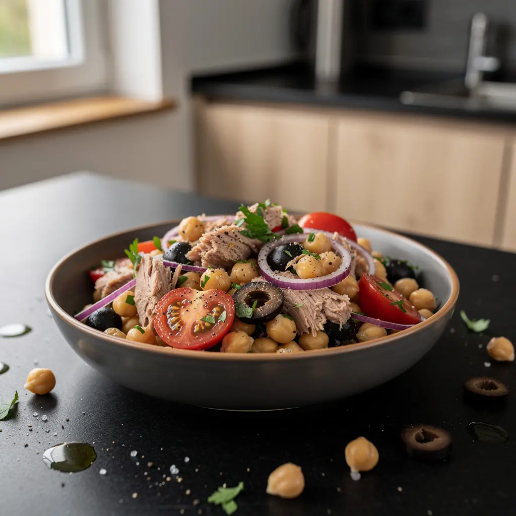 Italian Chickpea, Tomato and Tuna Salad