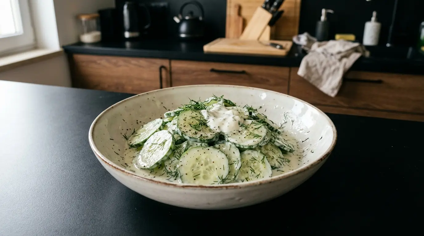 Cucumber Salad Gurkensalat with Dill