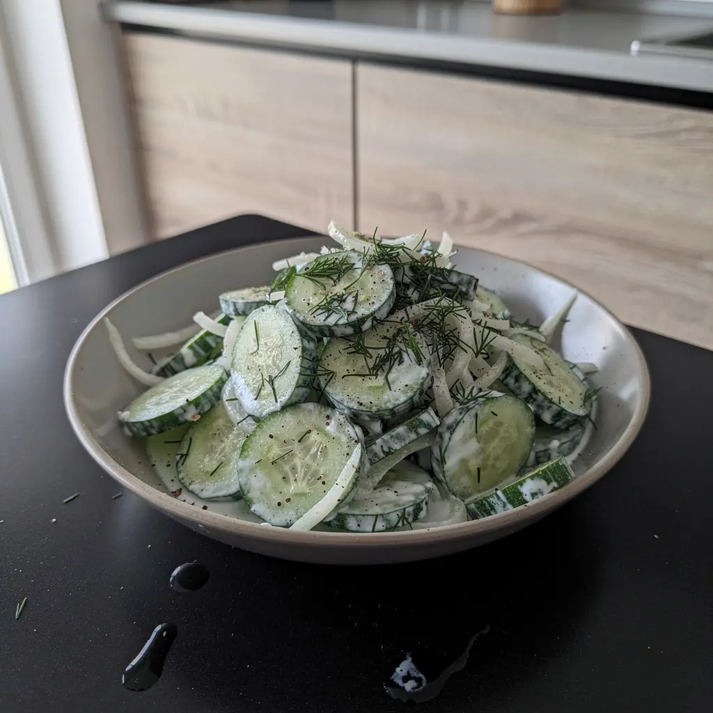 Sałatka z ogórków Gurkensalat z koperkiem