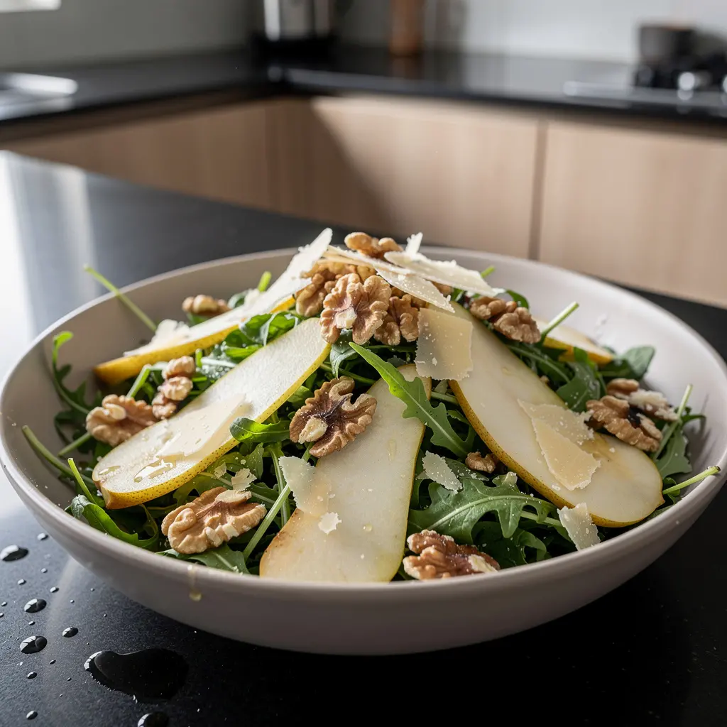 Rocket, pear and Parmesan salad
