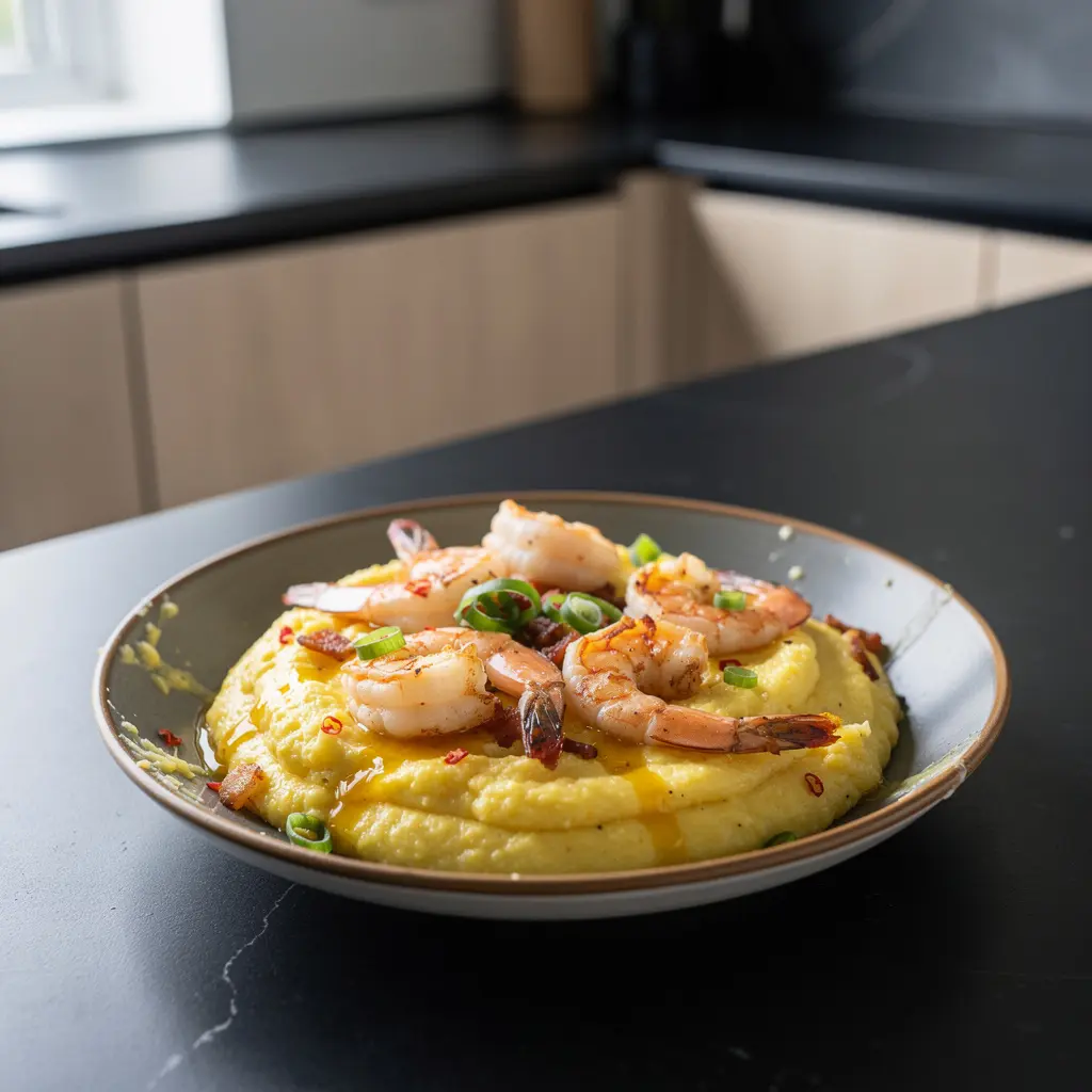 Shrimp and Grits – Shrimp with Creamy Cornmeal