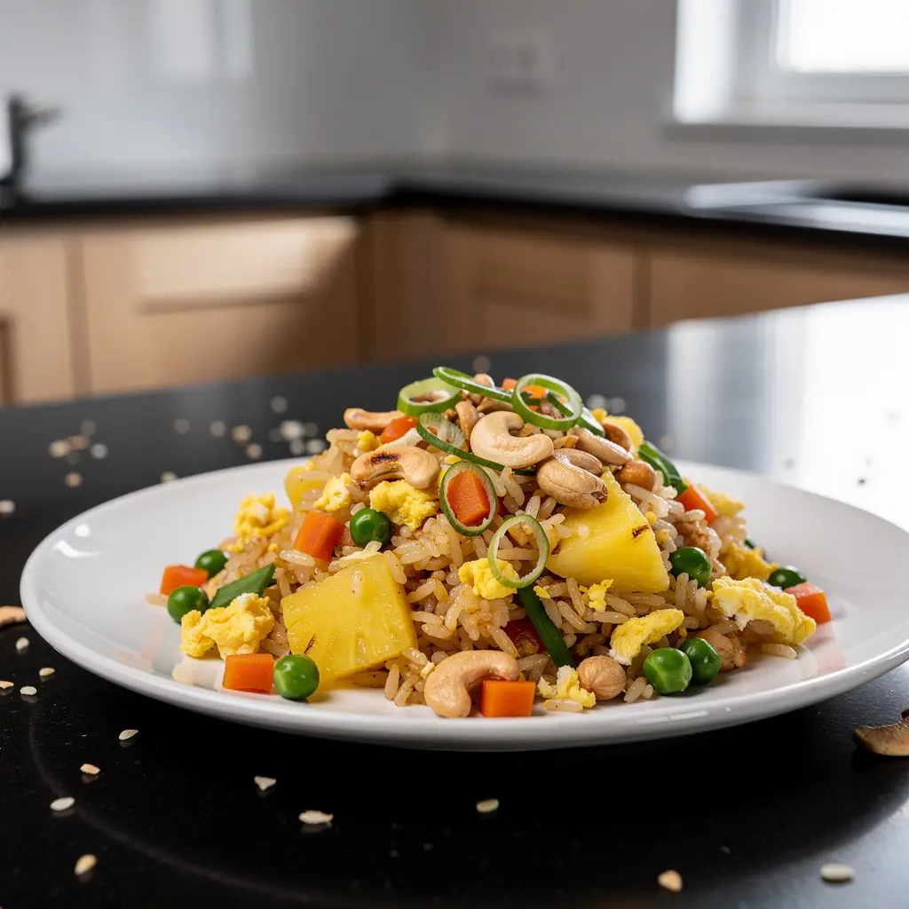 Smażony ryż po tajsku z ananasem (Khao Pad Sapparot)