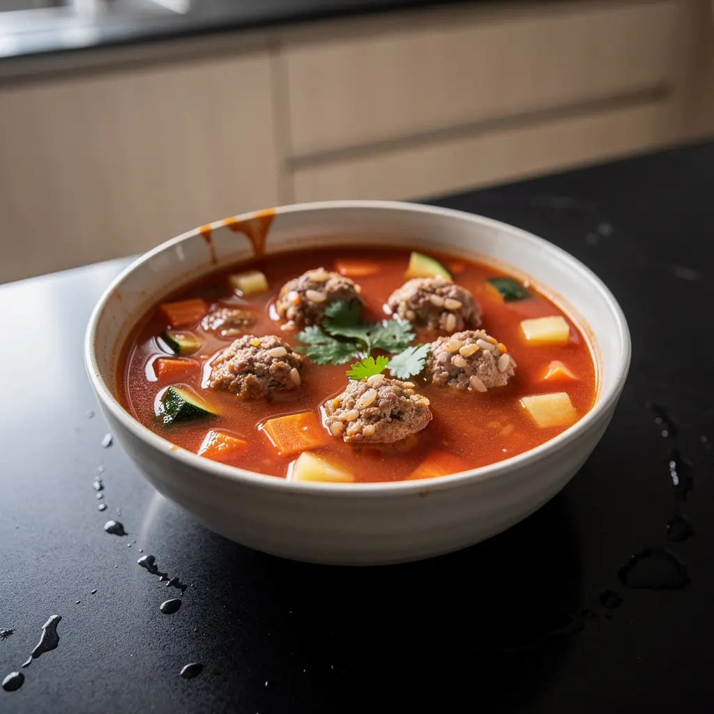 Sopa de albóndigas – zupa z klopsikami po meksykańsku