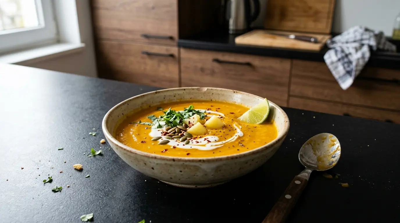 Sopa de calabaza – krem z dyni po meksykańsku z chili i limonką