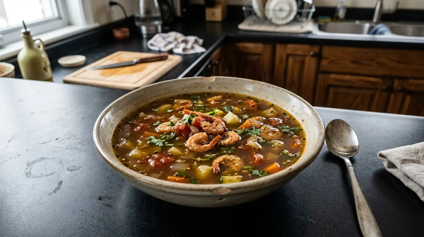 Sopa de camarón seco – zupa z suszonych krewetek