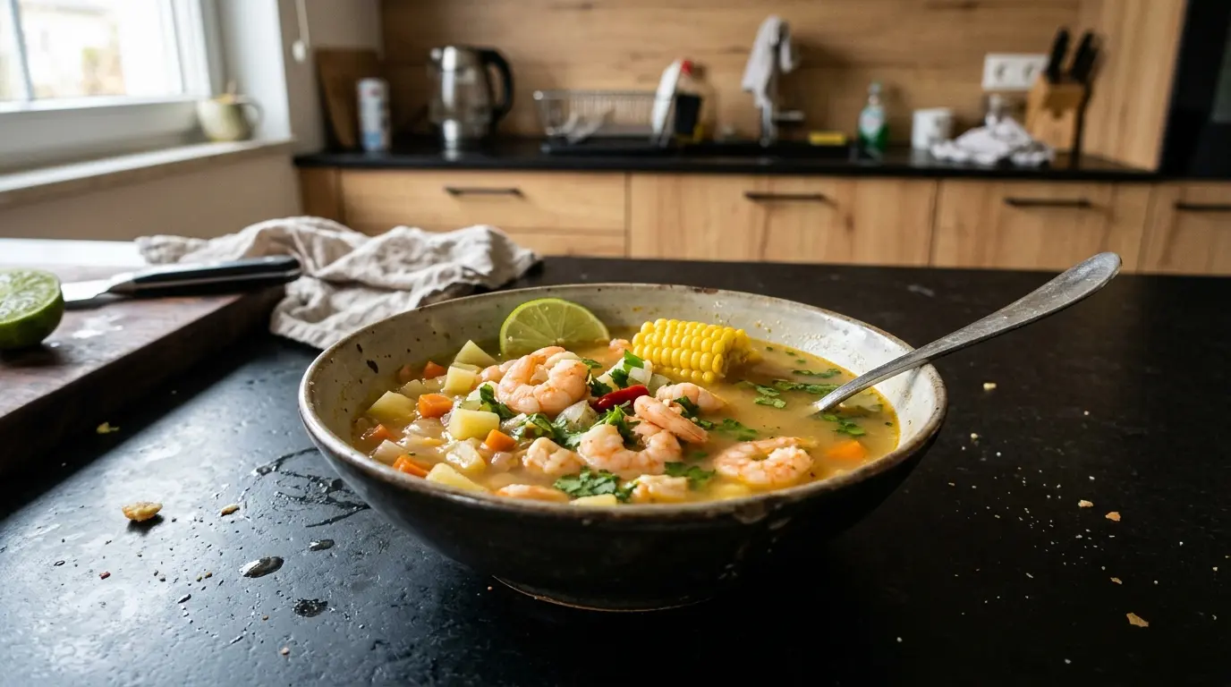 Sopa de camarones – lekka zupa krewetkowa z limonką
