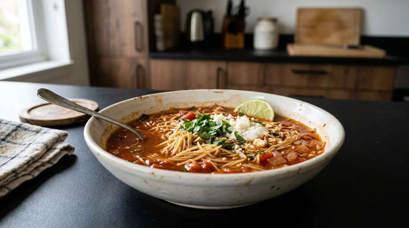 Sopa de fideo – zupa pomidorowa z makaronem po meksykańsku