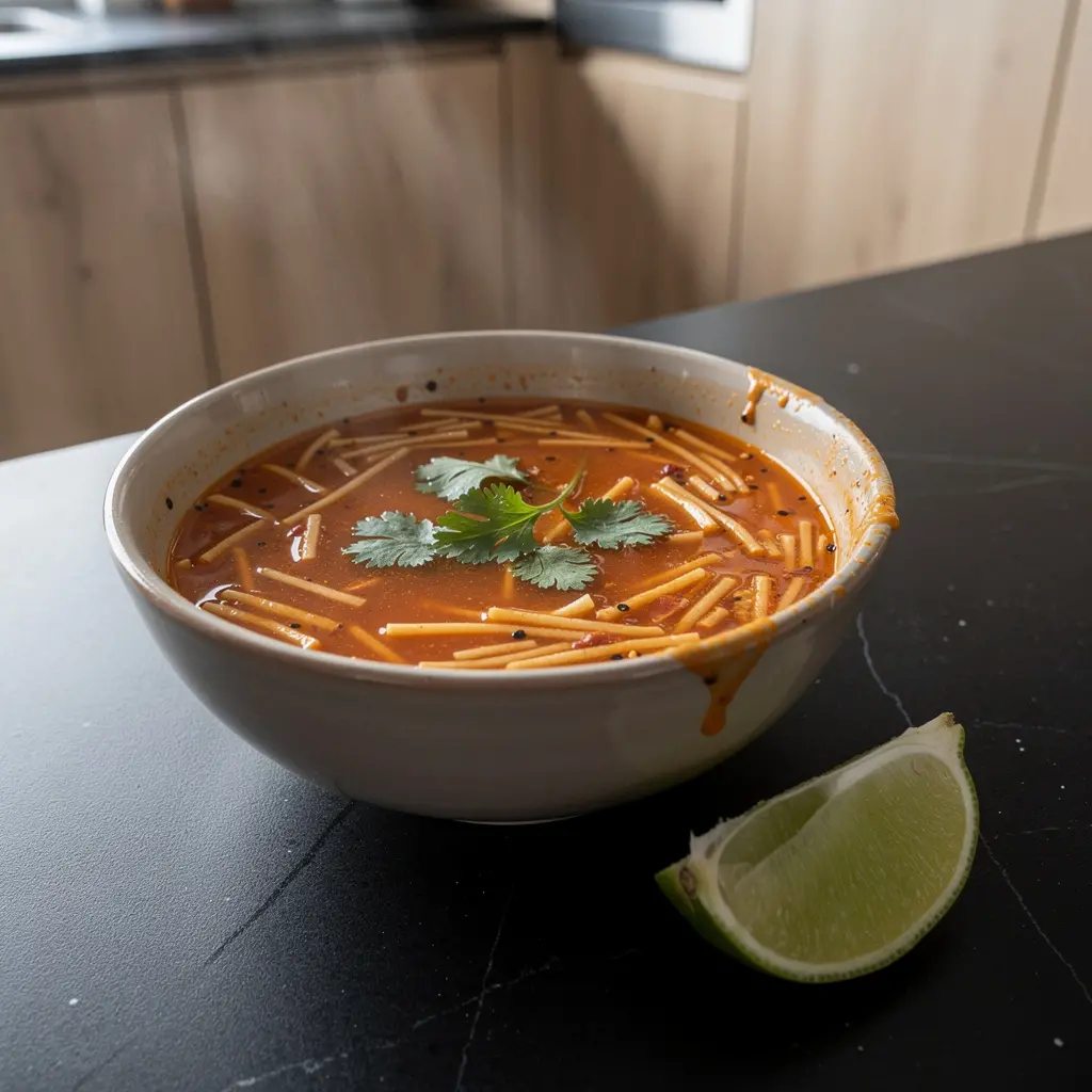 Sopa de fideo – Mexican tomato soup with noodles