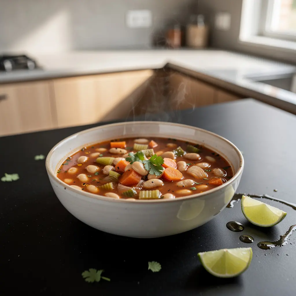 Sopa de frijoles blancos – zupa z białej fasoli po meksykańsku