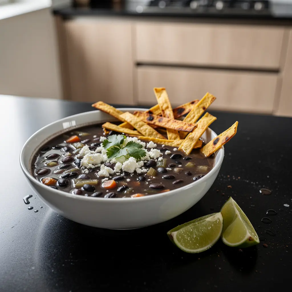 Sopa de frijoles – meksykańska zupa z czarnej fasoli