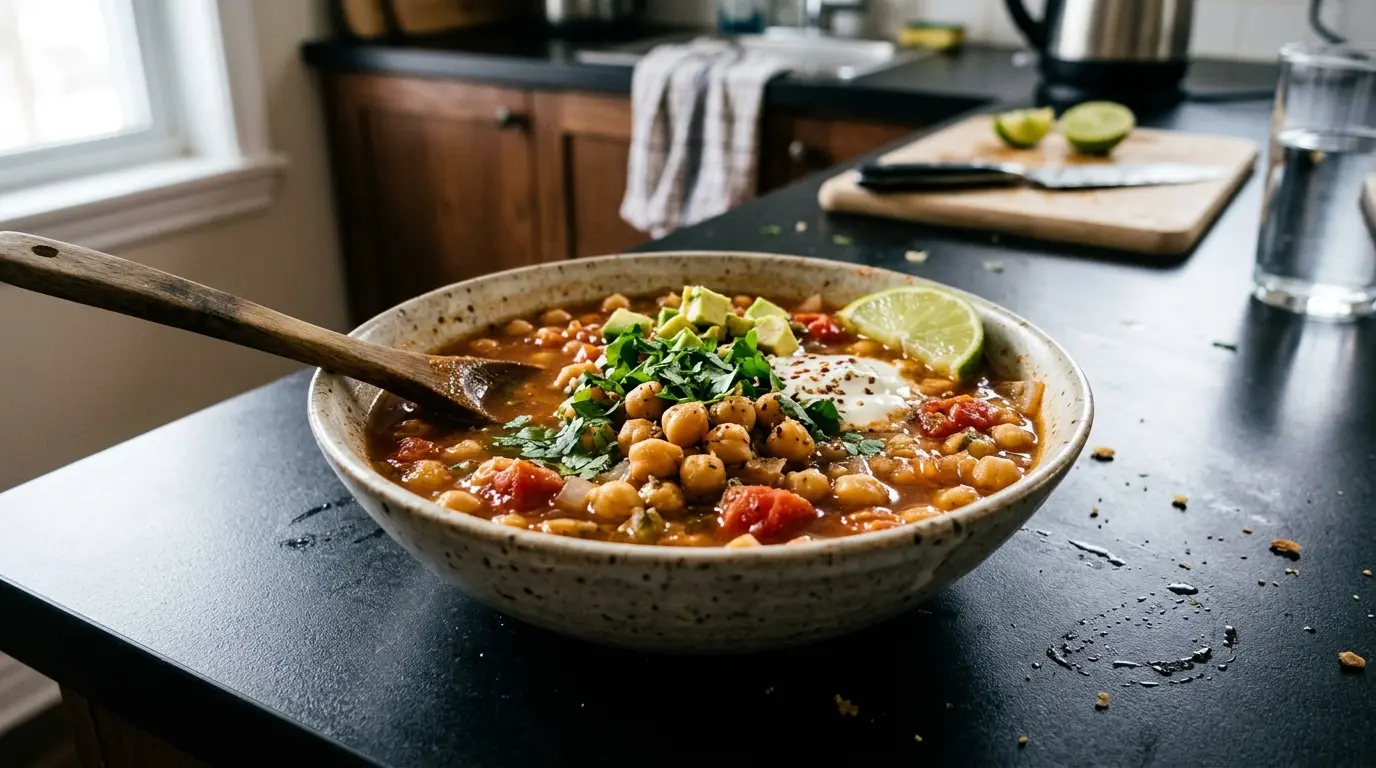 Sopa de garbanzos – zupa z ciecierzycy po meksykańsku z pomidorami