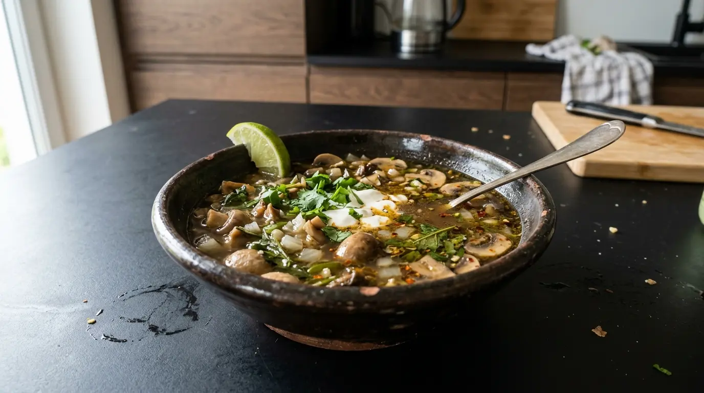 Sopa de hongos – zupa grzybowa po meksykańsku z epazote