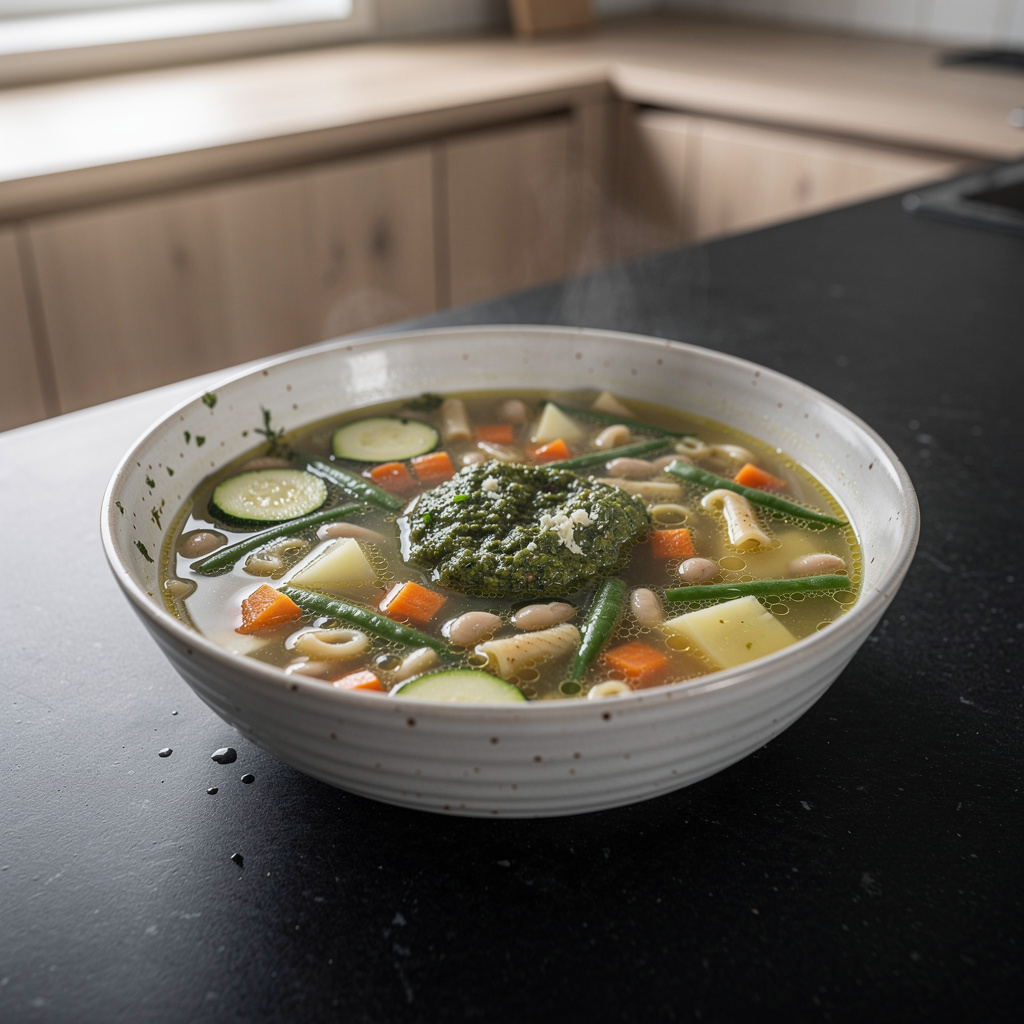 Soupe au pistou – Provençal vegetable soup with basil sauce