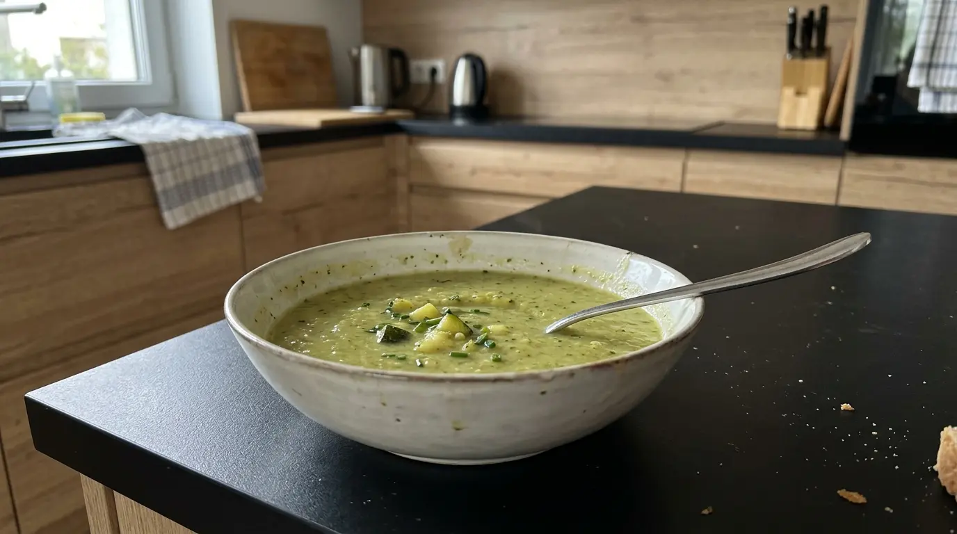 Soupe de courgettes et pommes de terre – light zucchini and potato cream soup
