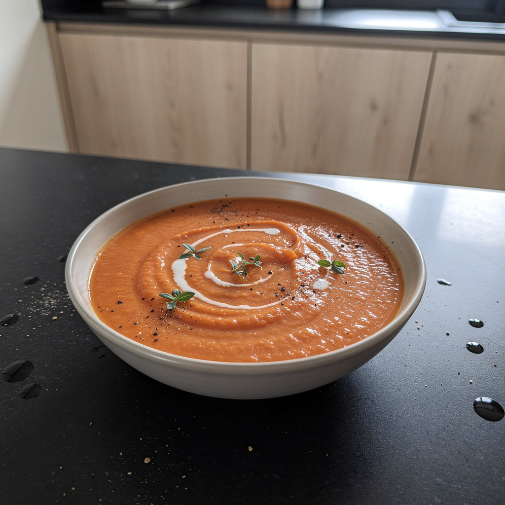 Soupe de tomates rôties – French-style roasted tomato cream soup