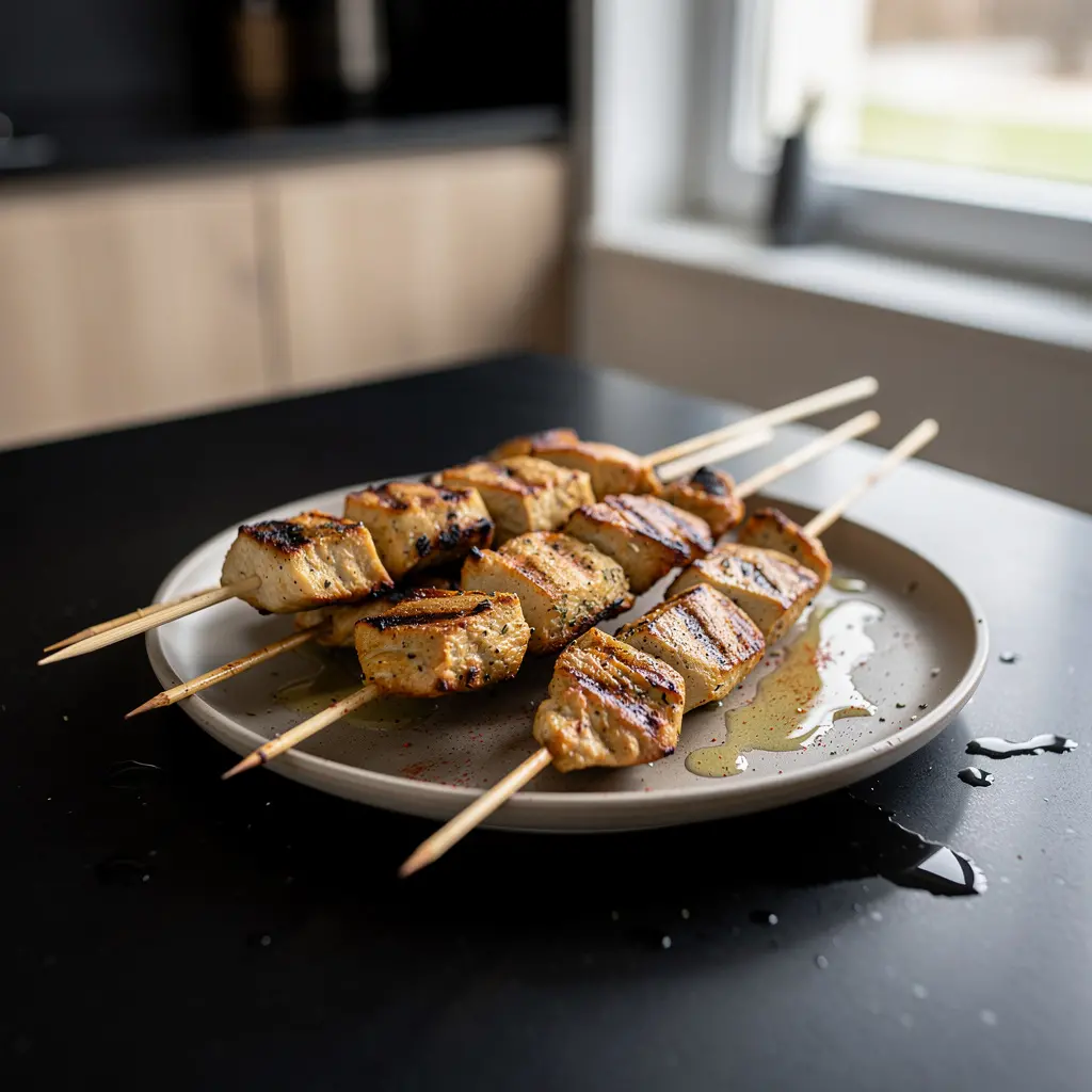 Souvlaki z kurczaka – greckie szaszłyki z cytryną i oregano