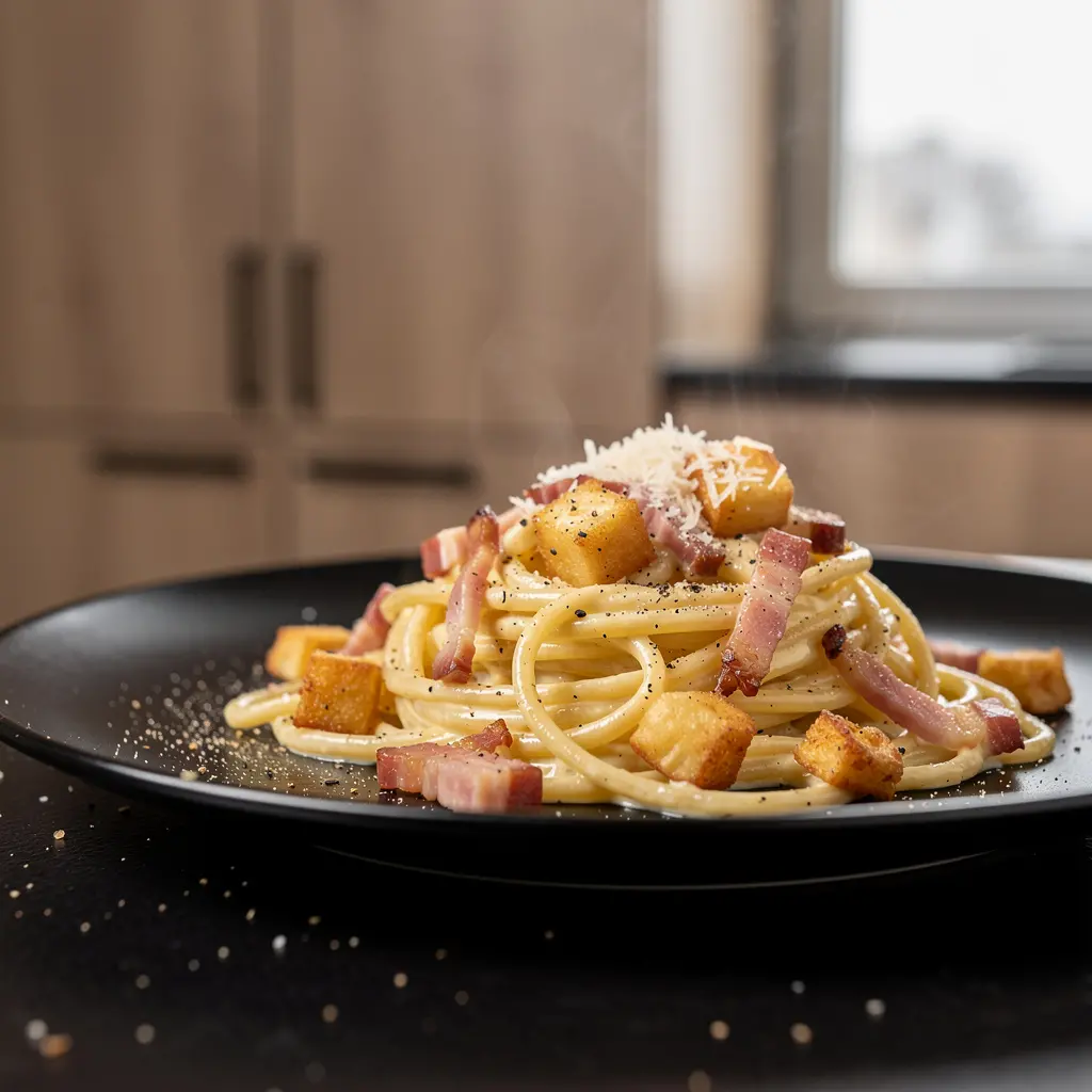 Spaghetti alla Carbonara z boczkiem