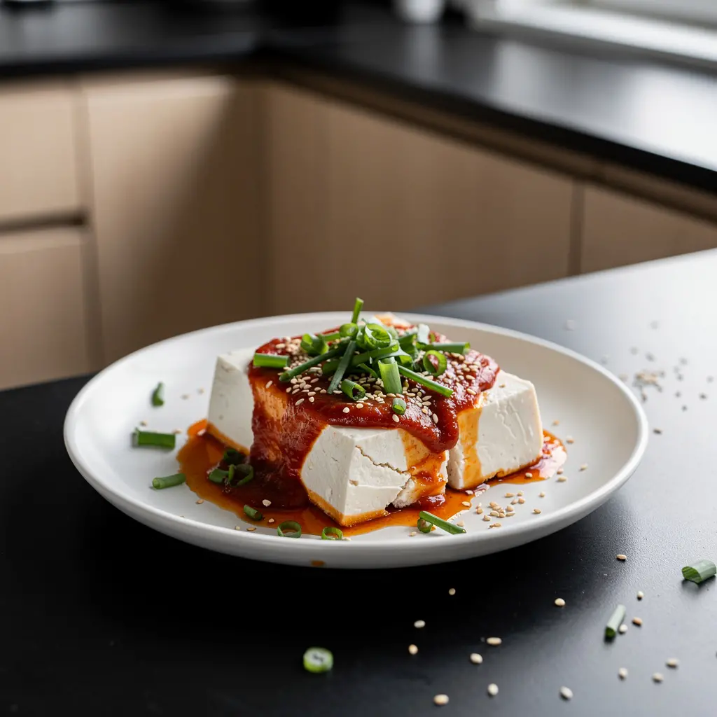 Sundubu banchan – chilled soft tofu salad