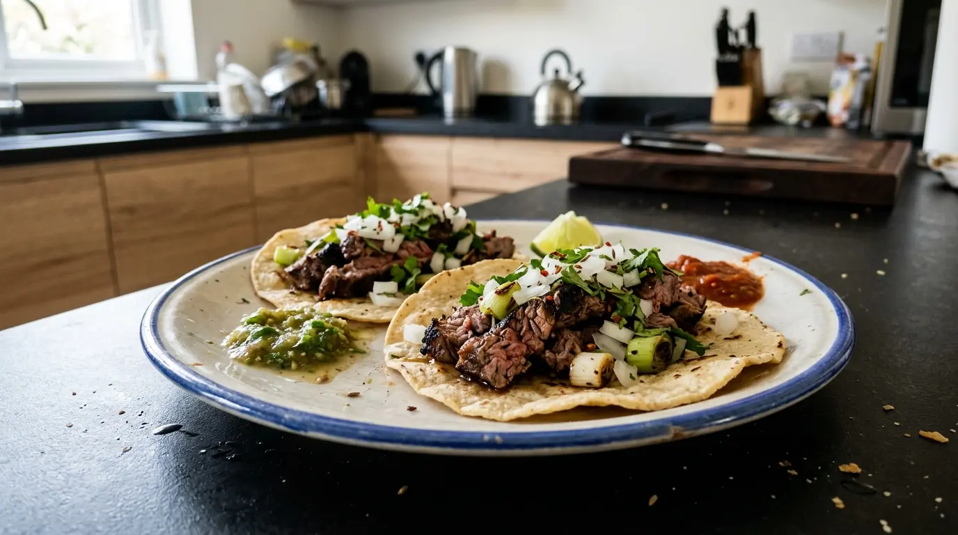 Tacos de arrachera – grillowana wołowina w limonkowej marynacie