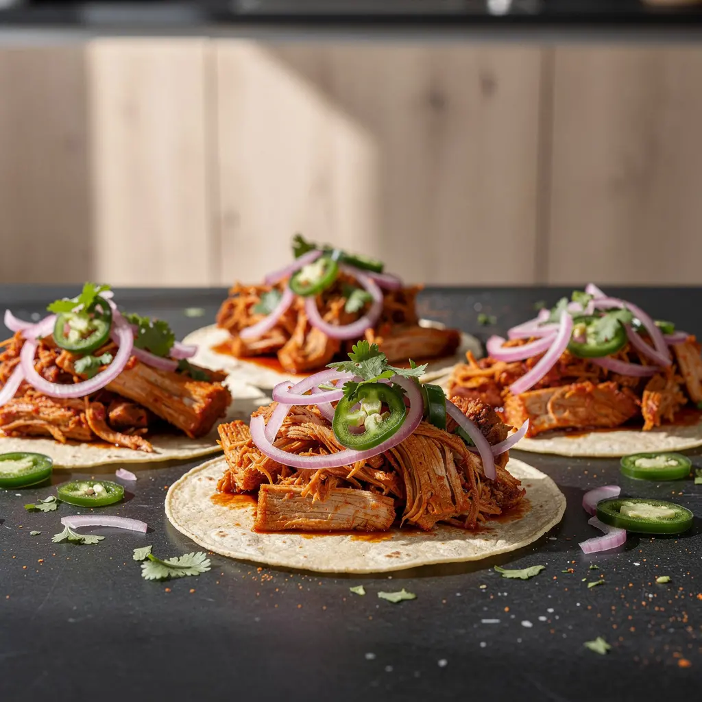 Tacos de cochinita pibil – długo marynowana wieprzowina w cytrusach