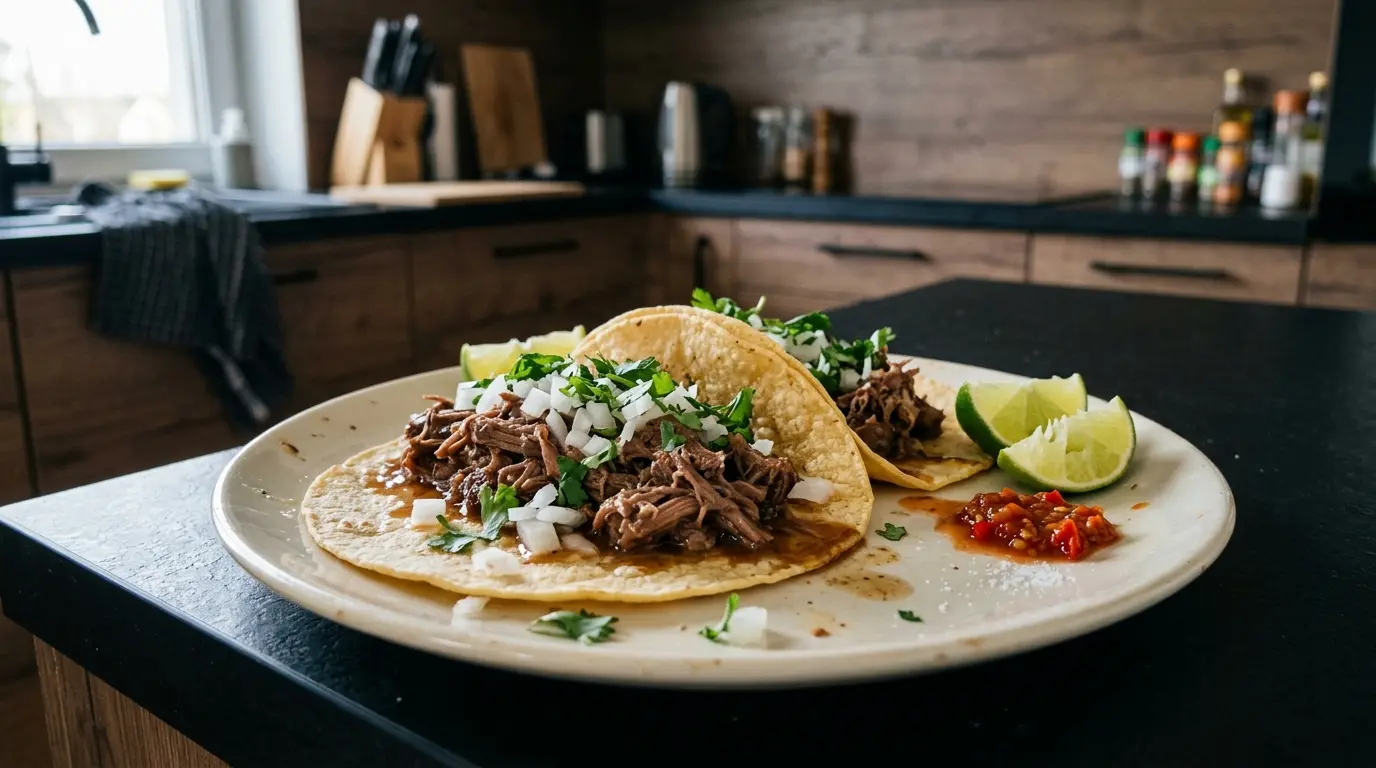 Tacos de lengua – tacos z duszonym językiem wołowym