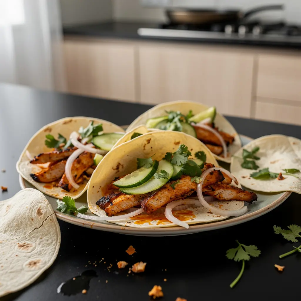 Tacos de pollo asado – grillowany kurczak w tortilli