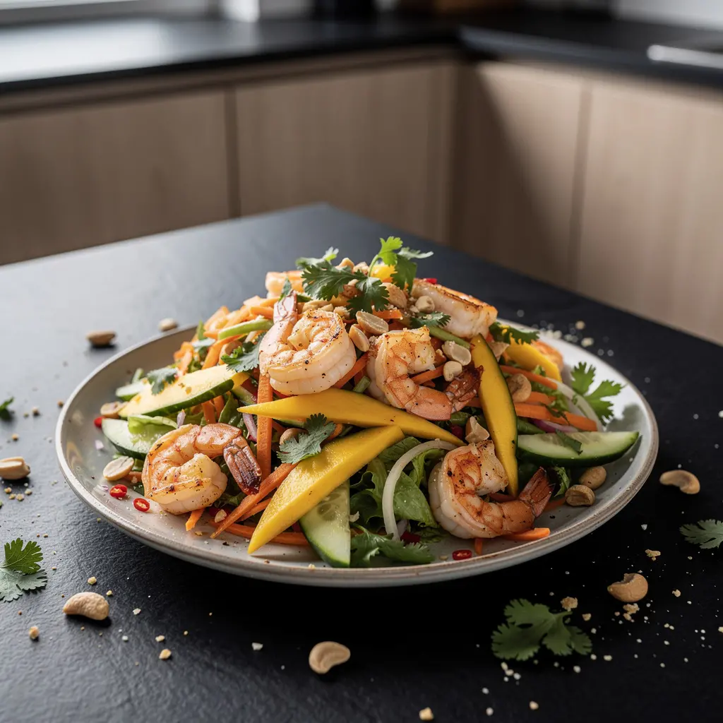 Thai Salad with Grilled Prawns and Mango