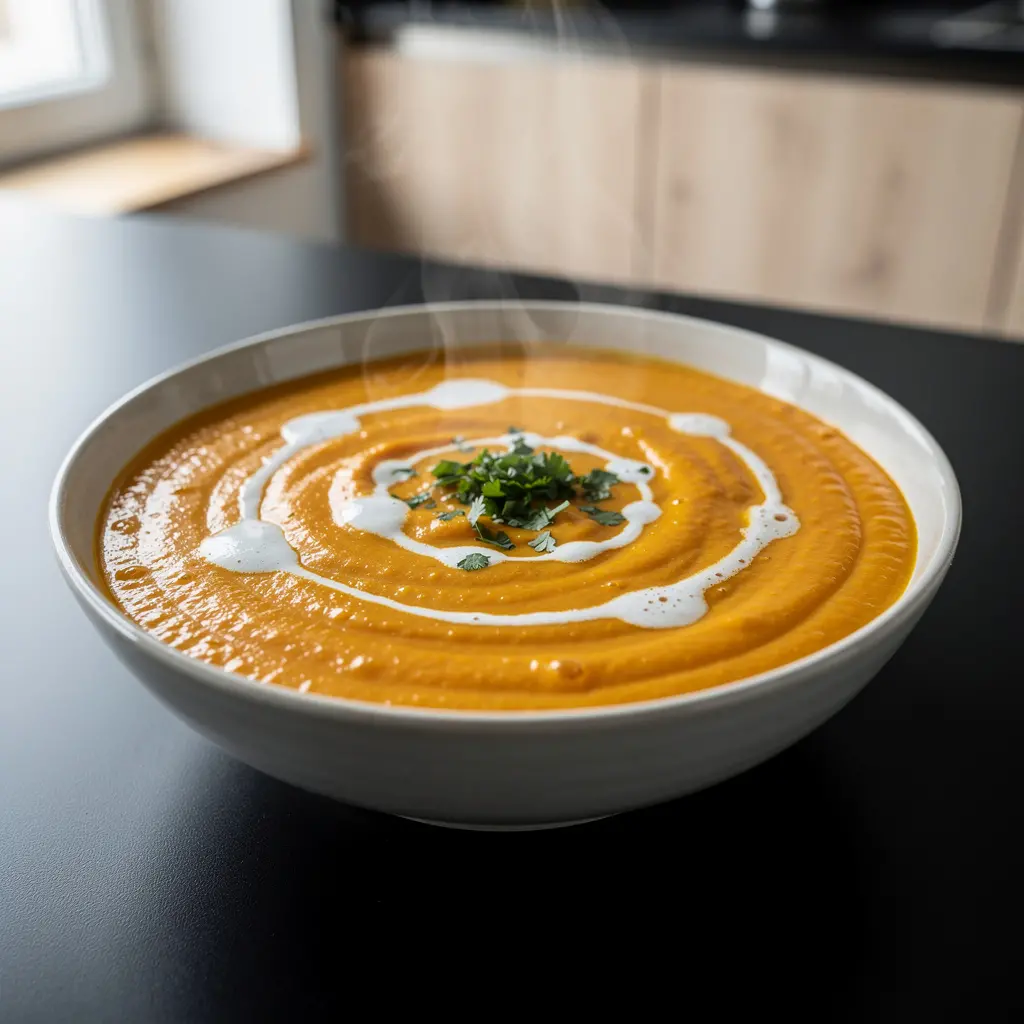 Tajska zupa dyniowa z mlekiem kokosowym i limonką