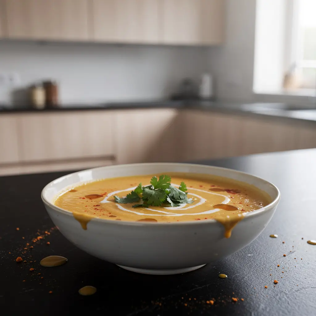 Tajska zupa z dyni piżmowej i trawy cytrynowej