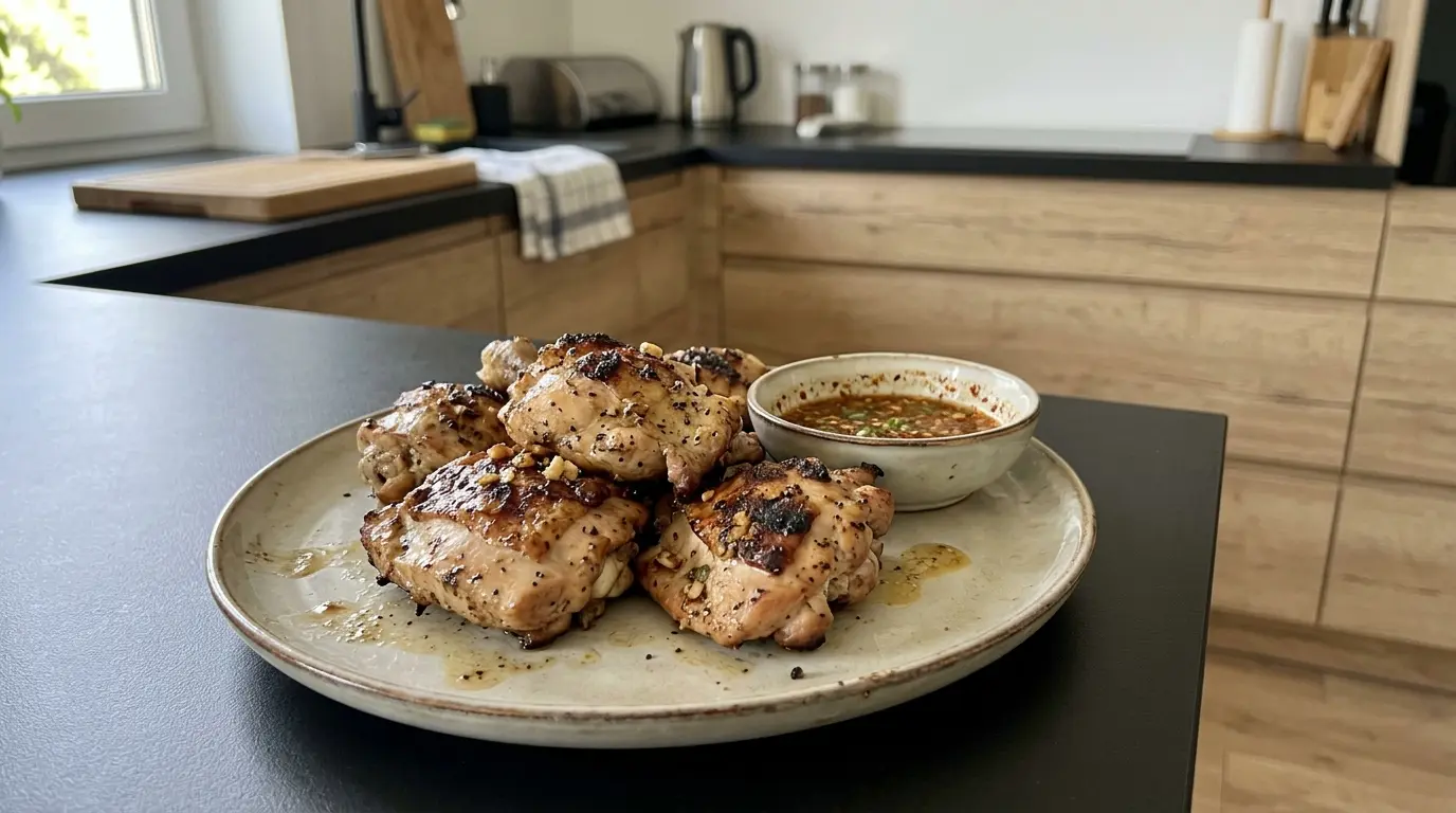 Tajski grillowany kurczak z czosnkiem i kolendrą (Gai Yang domowy)