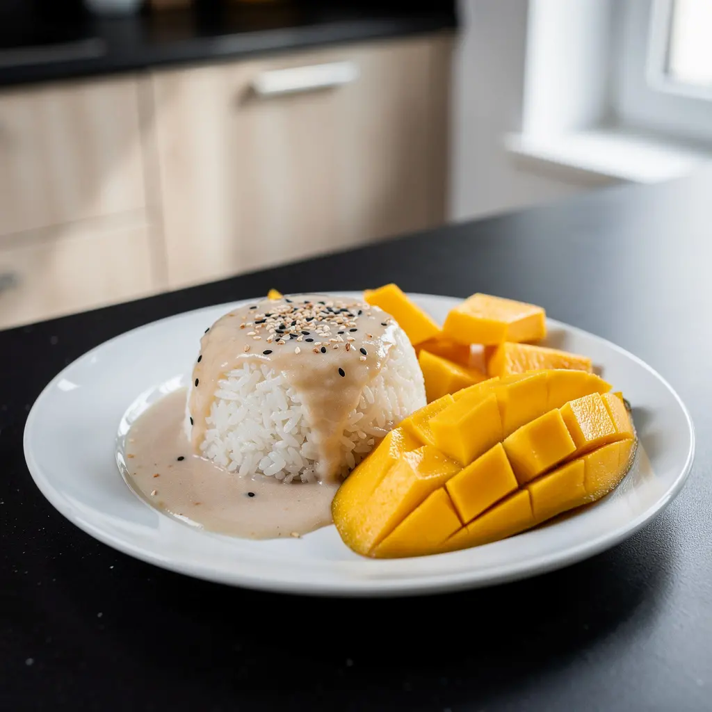 Tajski kleisty ryż z mango (Khao Niao Mamuang)