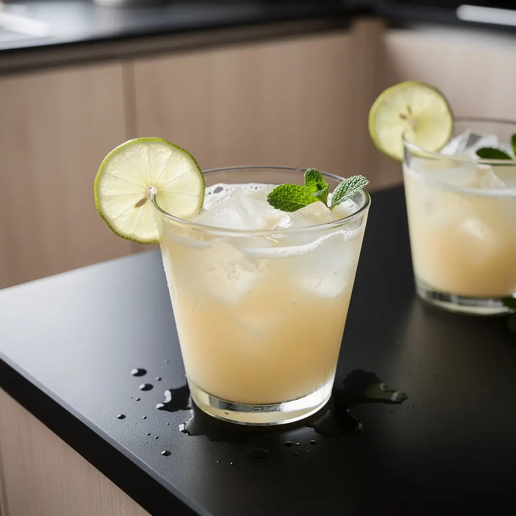Thai Coconut-Pineapple Drink with Lime