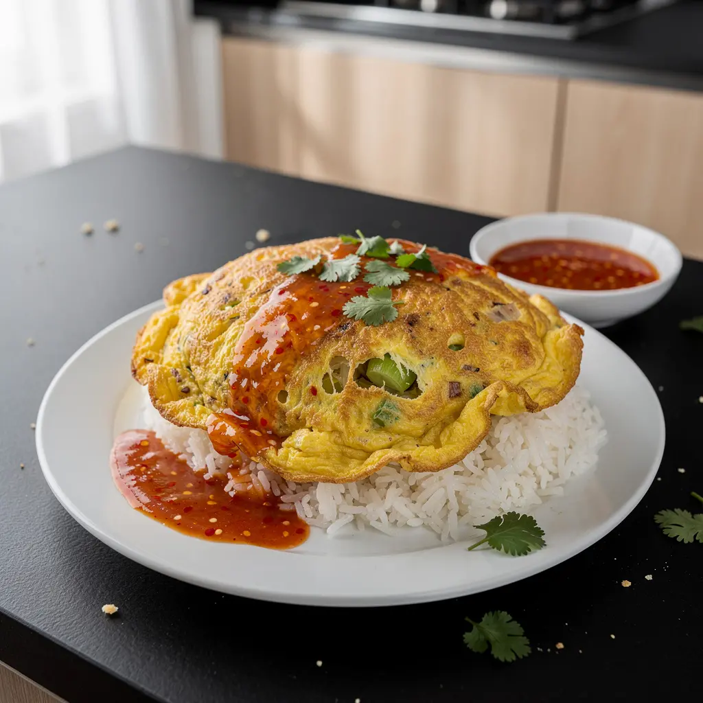 Tajski omlet z sosem chili (Khai Jiao)