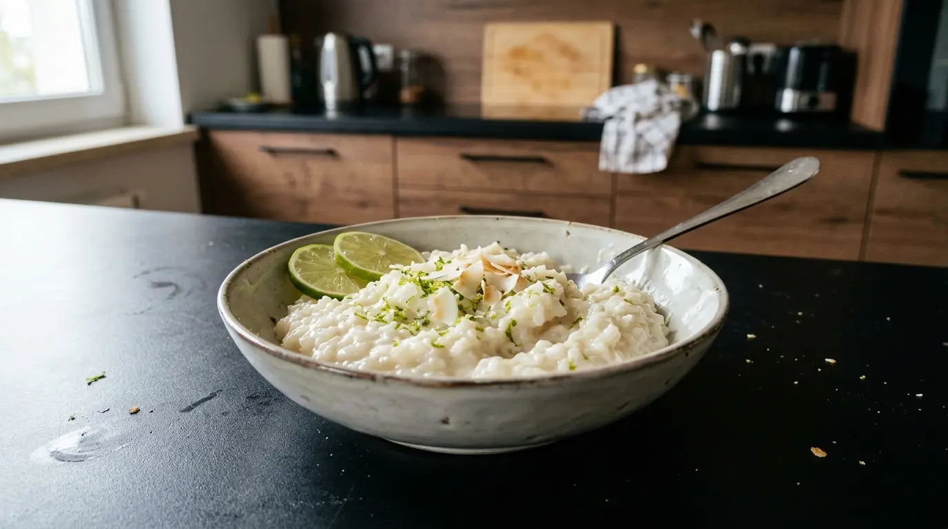 Tajski pudding ryżowy z mlekiem kokosowym i limonką