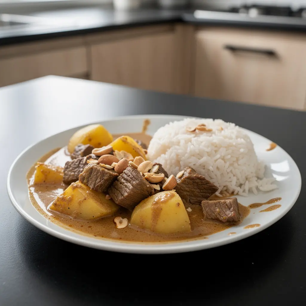Tajskie curry masaman z wołowiną i ziemniakami w wersji domowej