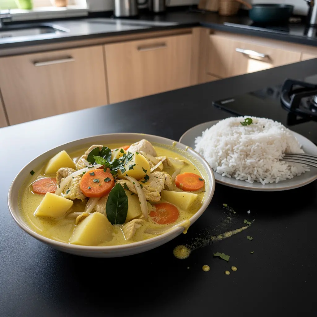 Tajskie curry żółte z ziemniakami i kurczakiem