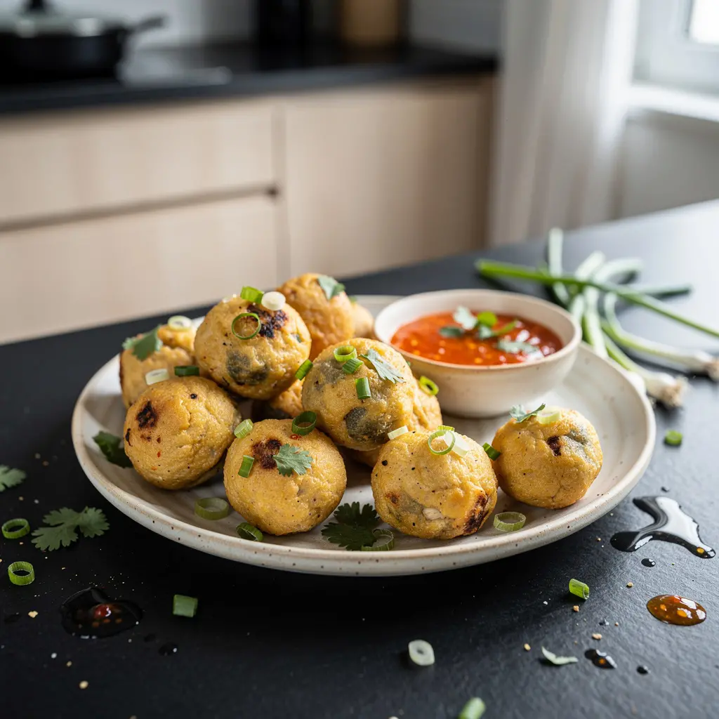 Tajskie kuleczki rybne z sosem słodko-pikantnym