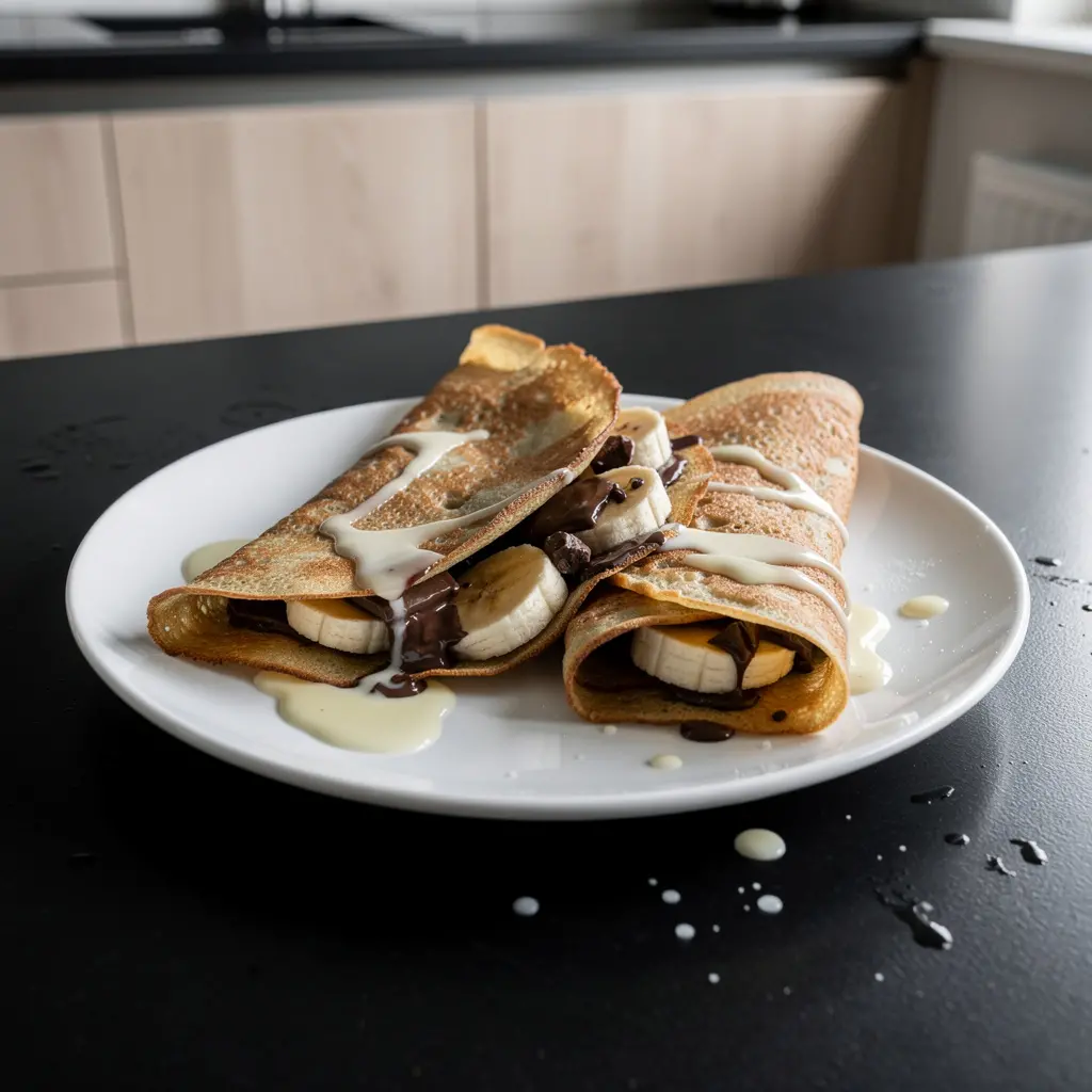 Tajskie naleśniki z bananem i czekoladą inspirowane street foodem