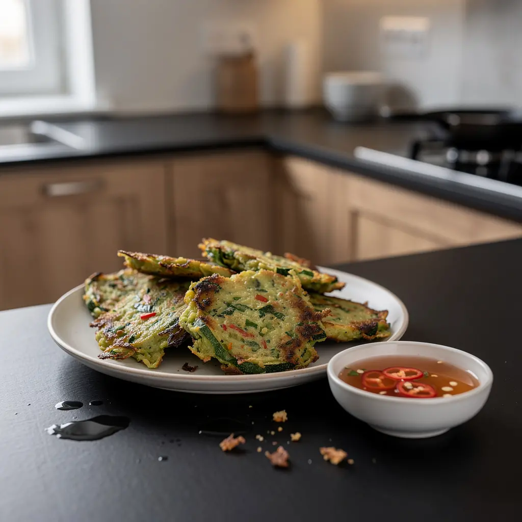 Tajskie placki z cukinii z sosem chili-limonka