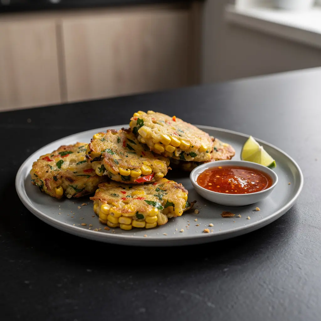 Tajskie placuszki kukurydziane z sosem chili