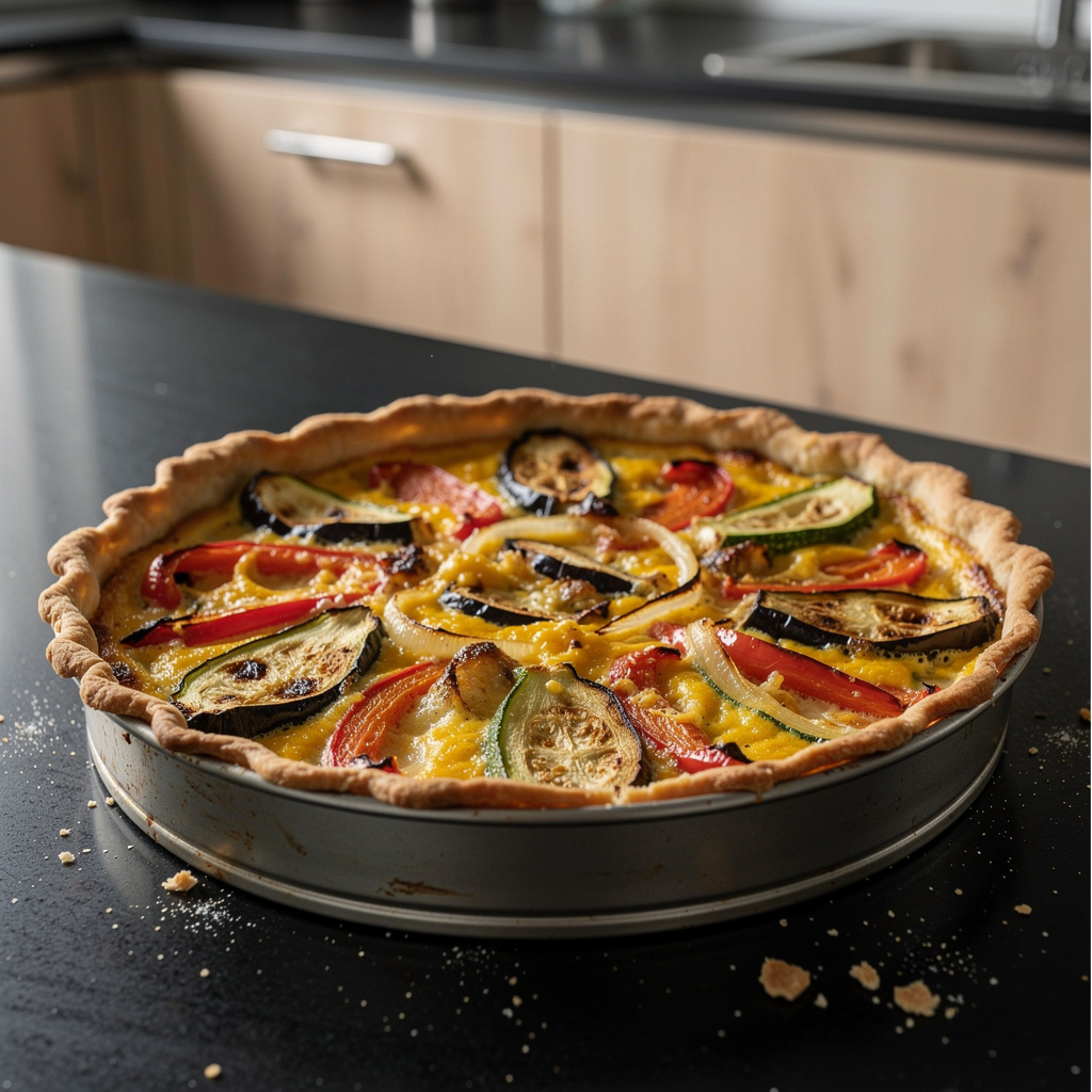 Tarte aux légumes du soleil – tart with roasted summer vegetables