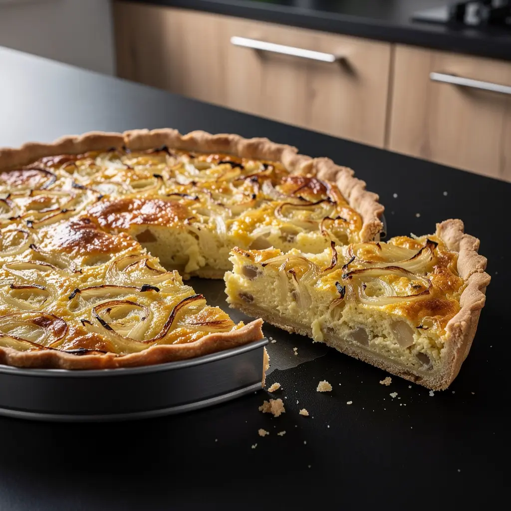Tarte aux oignons – caramelised onion and cheese tart