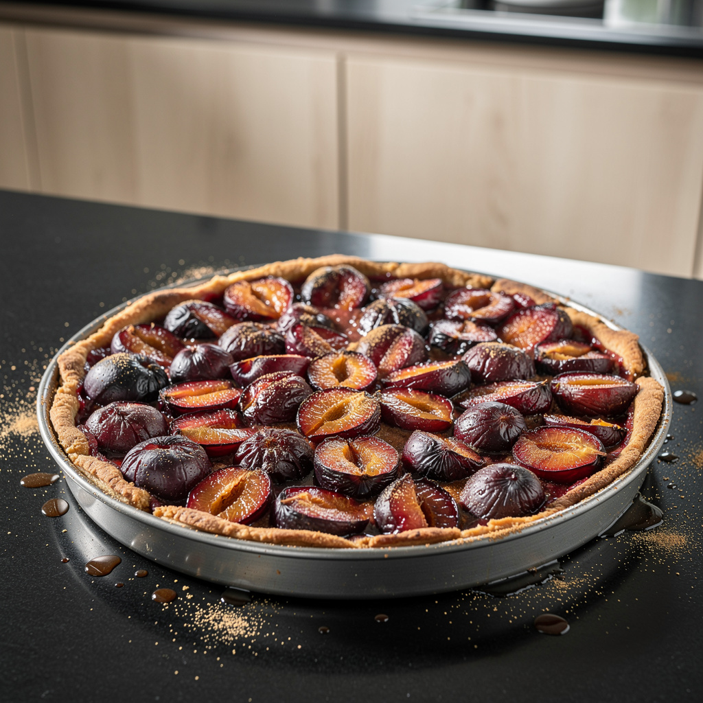 Tarte aux prunes – French plum tart