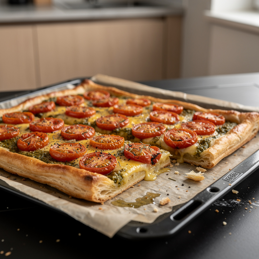 Tarte aux tomates cerises et pesto – tarte aux tomates cerises et pesto