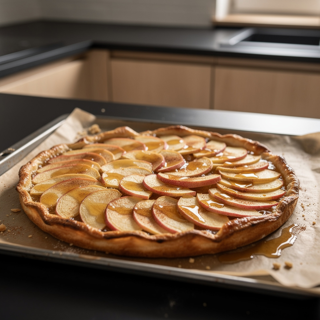 Tarte fine aux pommes – thin French apple tart