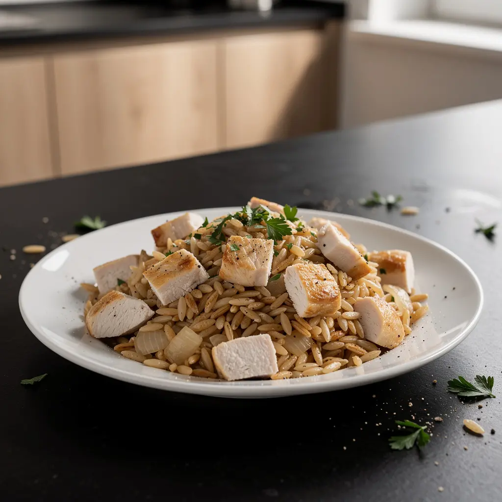 Tavuklu arpa şehriye pilavı – turecki pilaw z makaronem orzo i kurczakiem