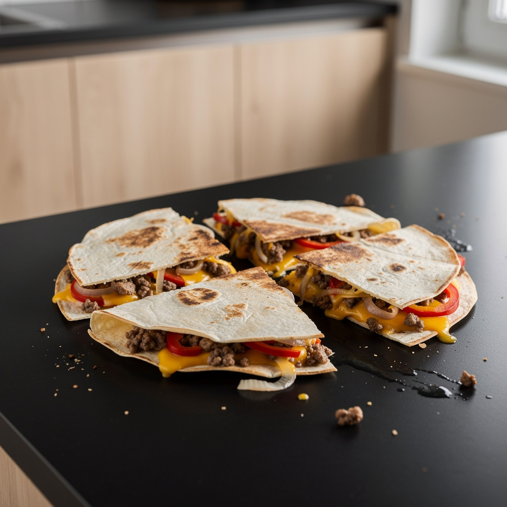 Tex-Mex quesadilla z wołowiną i papryką