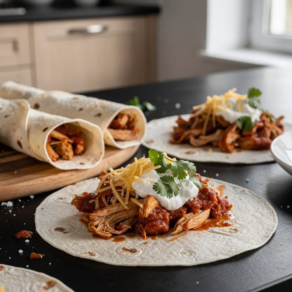 Tinga de pollo – szarpany kurczak w sosie pomidorowo-chipotle