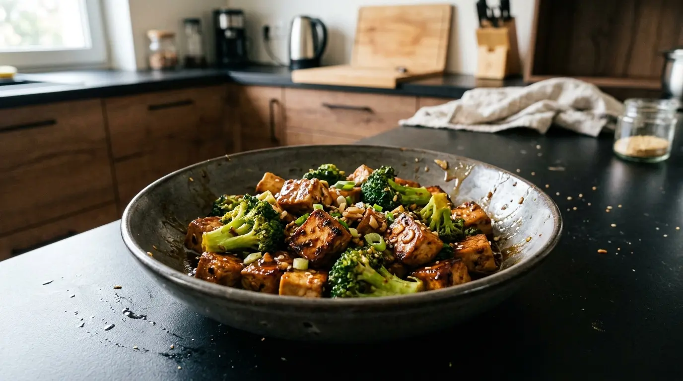Tofu teriyaki z brokułem