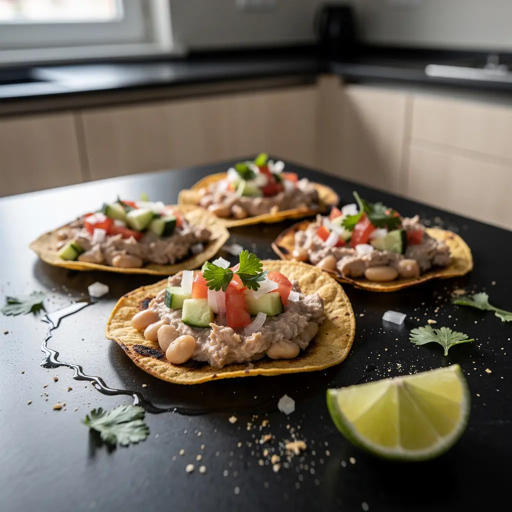 Tuna and Bean Tostadas